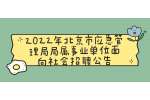 2022年北京市应急管理局局属事业单位面向社会招聘公告